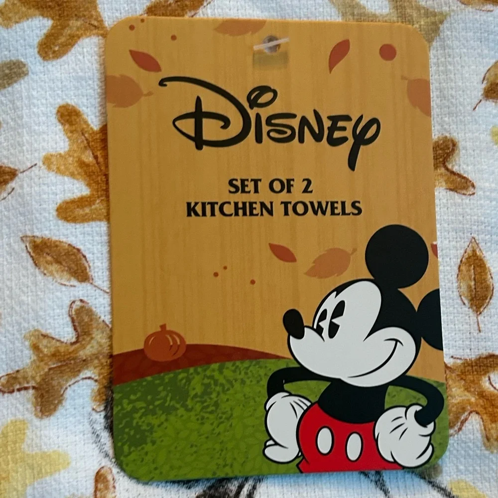 Disney Mickey Mouse Set of Two Fall Kitchen Towels 16”x26”